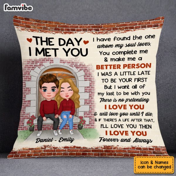 Personalized The Day I Met You Couple Pillow 22557 Sale - Image 4