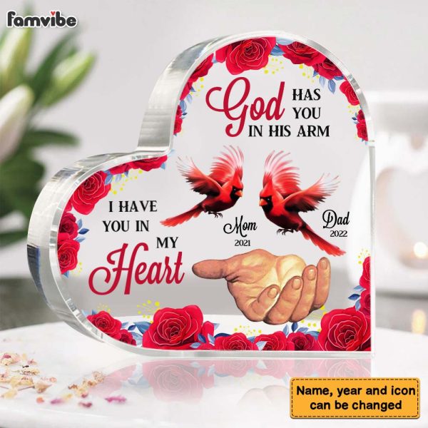 Personalized God Has You In His Arm Cardinals Memorial Acrylic Plaque 22729 Online Sale - Image 2