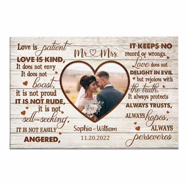 Personalized Wedding Photo Mr & Mrs Poster JL226 32O34 Online