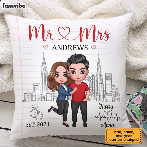 Personalized Mr And Mrs Couple Pillow JL221 23O28 Online Hot Sale - Image 2