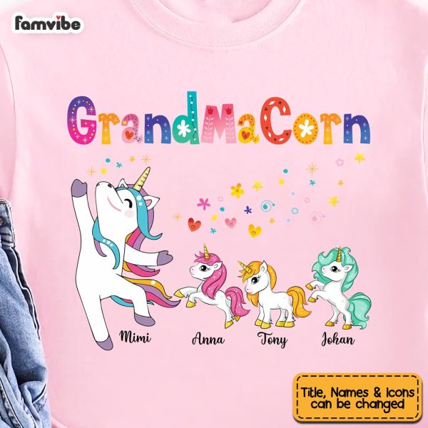 Personalized Grandmacorn Colorful Flower Shirt - Hoodie - Sweatshirt 23474 Online - Image 3