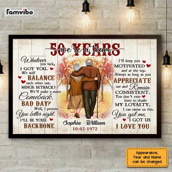 Personalized Anniversary We re A Team Poster JL12 32O47 Fashion - Image 2
