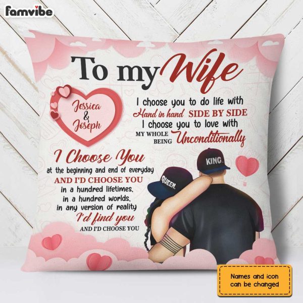 Personalized To My Wife I Choose You Pillow JN221 30O31 Online Hot Sale - Image 4