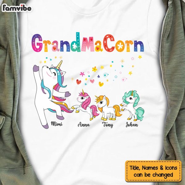 Personalized Grandmacorn Colorful Flower Shirt - Hoodie - Sweatshirt 23474 Online - Image 2