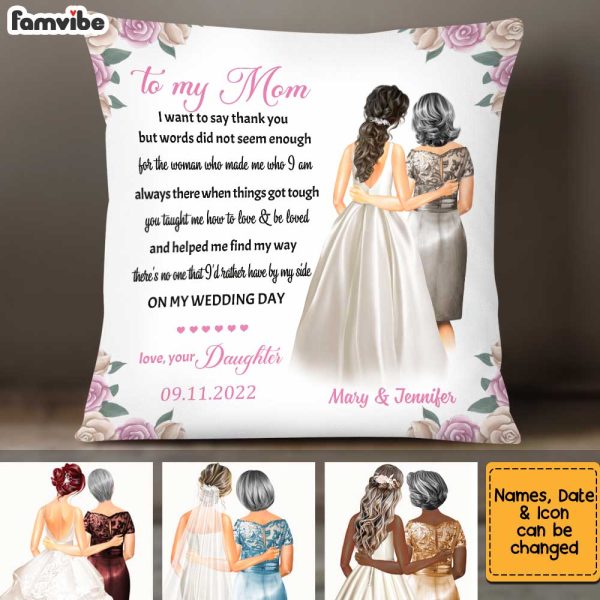 Personalized Wedding Mother Of The Bride Pillow JL215 85O34 Online Sale - Image 2