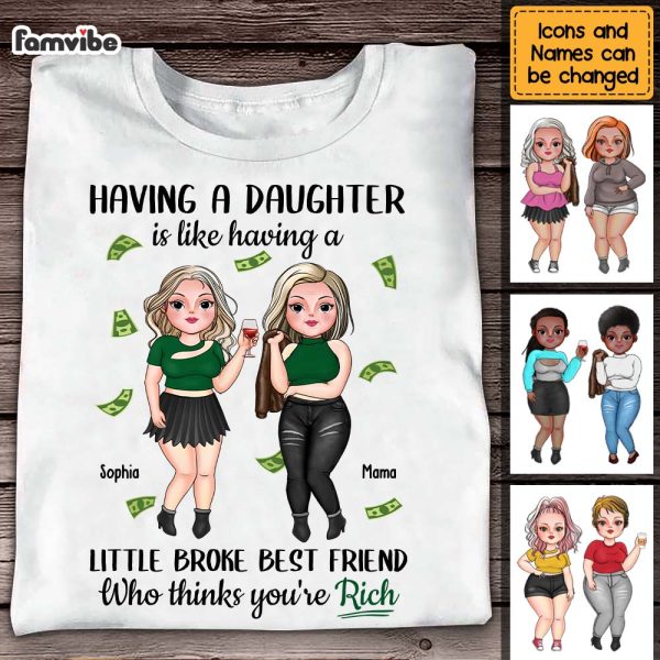Personalized Gift Having A Daughter Shirt - Hoodie - Sweatshirt 24007 Online - Image 3