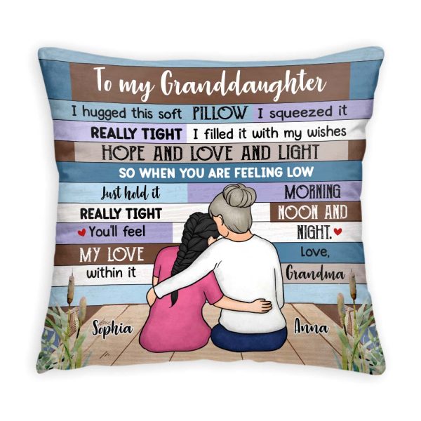 Personalized To Granddaughter From Grandma Hug This Pillow DB32 58O47 Cheap