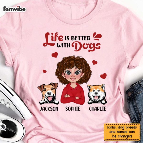 Personalized Gift Life Is Better With Dogs Shirt - Hoodie - Sweatshirt 23583 Sale - Image 5