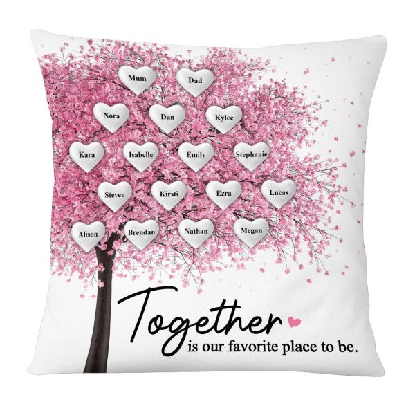 Personalized Family Tree Pink Pillow JN184 58O53 Online now