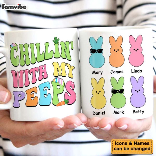 Personalized Grandma Grandpa Chillin  With My Peeps Mug 23690 For Cheap - Image 2