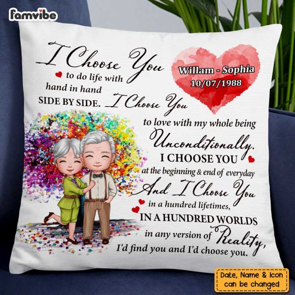 Personalized Old Couple I Choose You Pillow JL201 23O47 For Sale - Image 3