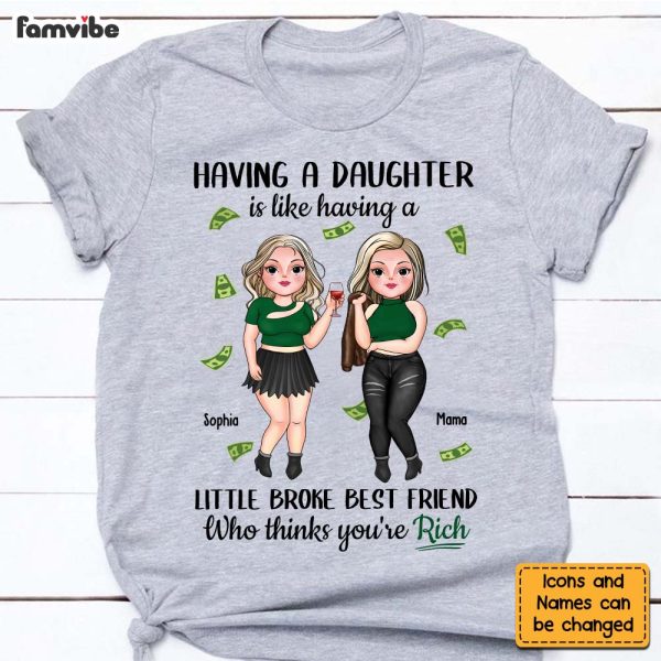 Personalized Gift Having A Daughter Shirt - Hoodie - Sweatshirt 24007 Online - Image 4
