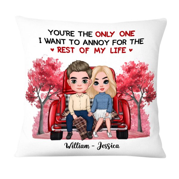 Personalized You re The Only One I Want To Annoy Red Car Couple Pillow 22558 Online now
