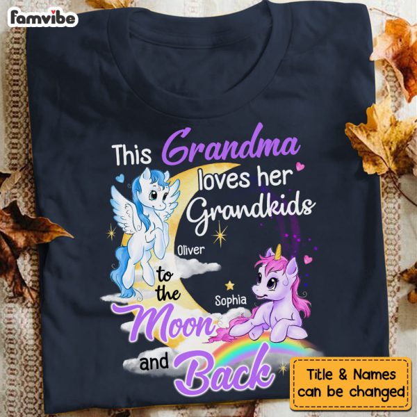 Personalized This Grandma Loves Her Grandkids To The Moon And Back Shirt - Hoodie - Sweatshirt 22702 Cheap - Image 5