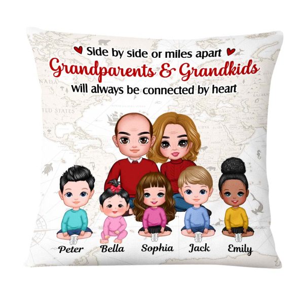 Personalized Grandparents & Grandkids Always Be Collected By Heart Pillow 22521 Cheap