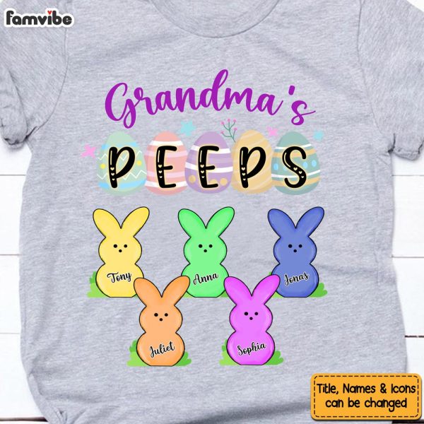 Personalized Grandma Easter Peeps Shirt - Hoodie - Sweatshirt 23784 Online - Image 3