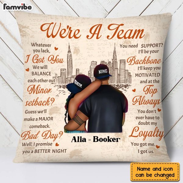 Personalized Couple We re A Team Pillow DB23 36O28 For Cheap - Image 3