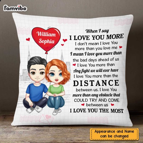 Personalized Couple I Love You The Most  Pillow JL303 32O47 Online - Image 2