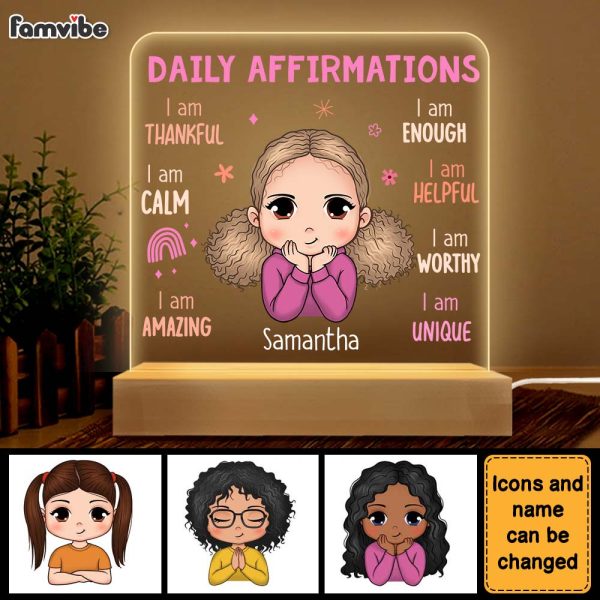 Personalized Daily Affirmation Gift For Granddaughter Plaque LED Lamp Night Light 23470 on Sale - Image 3
