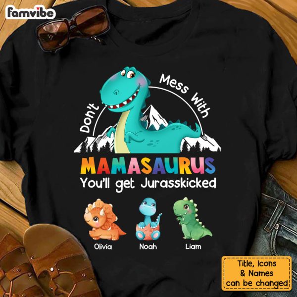 Personalized Gift Mamasaurus Shirt - Hoodie - Sweatshirt 23730 For Cheap - Image 2