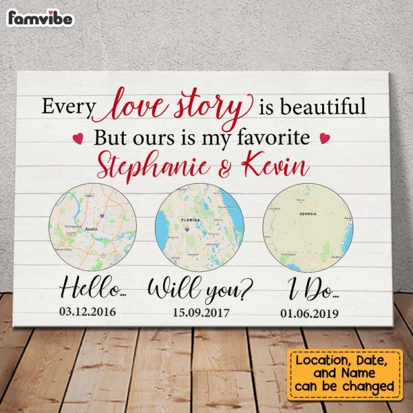 Personalized Couple Our Story Poster JN183 23O34 For Discount - Image 2