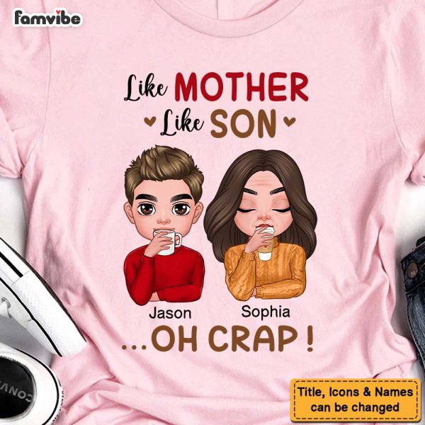 Personalized Gift Like Mother Like Son Shirt - Hoodie - Sweatshirt 23660 Cheap - Image 4