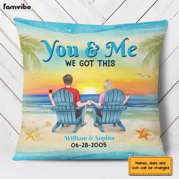 Personalized Couple Beach Pillow JL225 30O31 Sale - Image 2