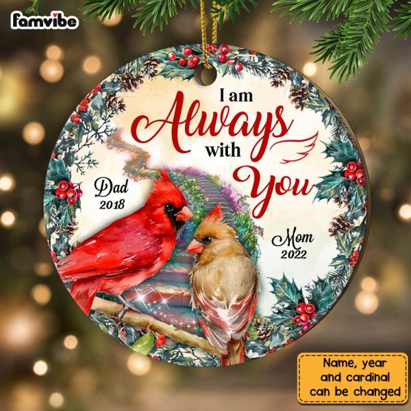 Personalized Memo Cardinal We Are Always With You Circle Ornament NB162 32O28 Online now - Image 3