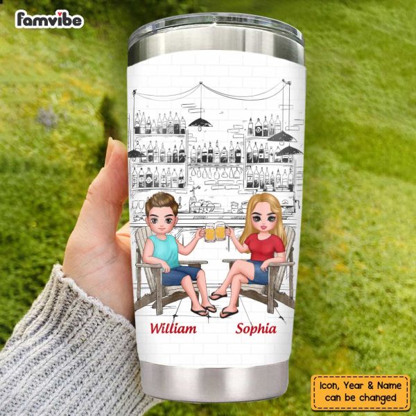 Personalized Anniversary Couple Steel Tumbler JL181 85O47 For Cheap - Image 5