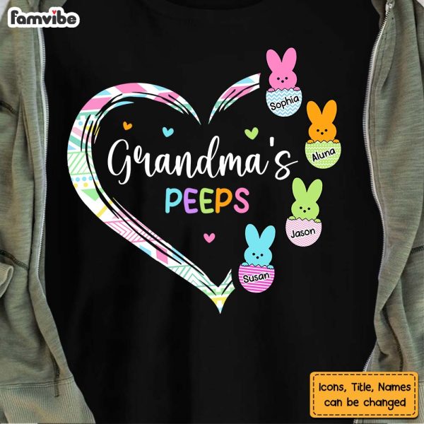 Personalized Gift for Grandma s Peeps Heart Bunny Shirt - Hoodie - Sweatshirt 23870 Cheap - Image 3