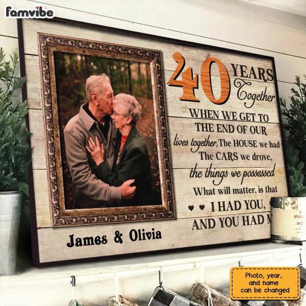 Personalized Anniversary I Had You Photo Poster JL55 23O28 For Sale - Image 2