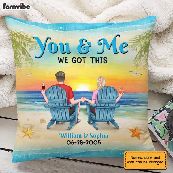 Personalized Couple Beach Pillow JL225 30O31 Sale - Image 5