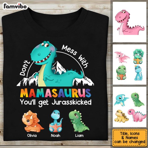 Personalized Gift Mamasaurus Shirt - Hoodie - Sweatshirt 23730 For Cheap - Image 4