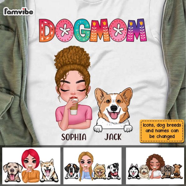 Personalized Dog Mom Colorful Shirt - Hoodie - Sweatshirt 23655 Cheap - Image 2
