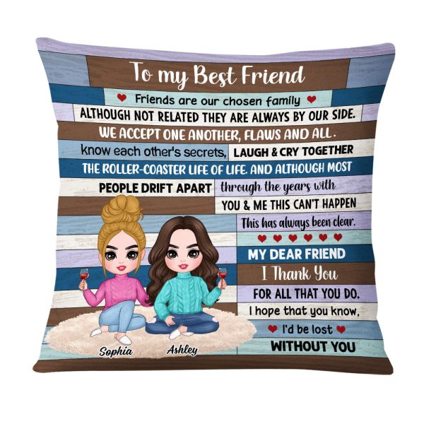 Personalized Friends Are Our Chosen Family Thank You Friendship Pillow DB33 58O47 For Sale