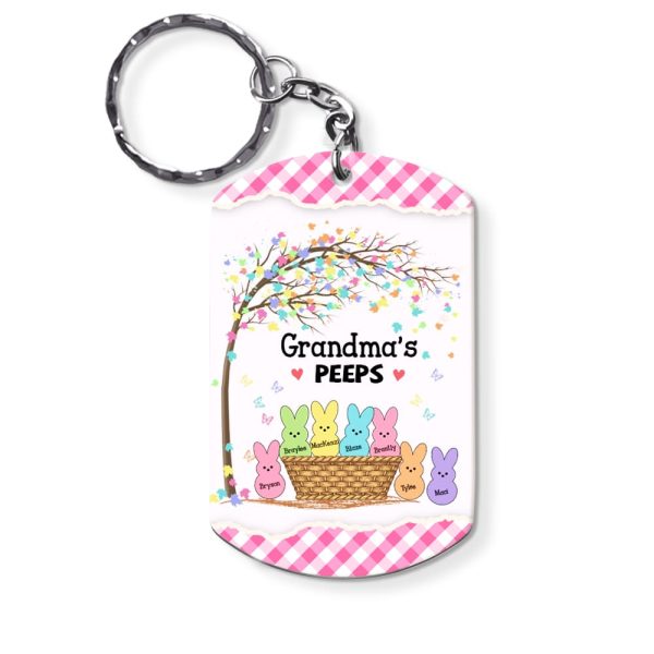 Personalized Gift Grandma Bunny Easter Aluminum Keychain 23411 For Cheap