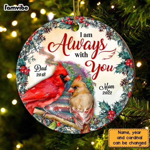 Personalized Memo Cardinal We Are Always With You Circle Ornament NB162 32O28 Online now - Image 5