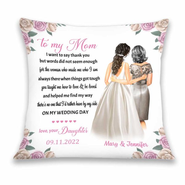 Personalized Wedding Mother Of The Bride Pillow JL215 85O34 Online Sale