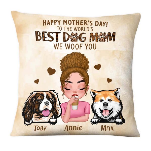 Personalized Gift For Dog Mom We Woof You Pillow 23722 Sale