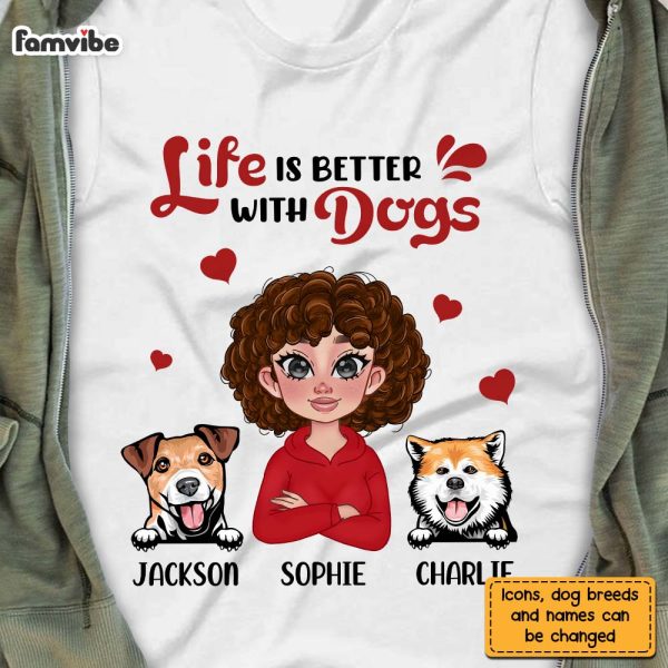 Personalized Gift Life Is Better With Dogs Shirt - Hoodie - Sweatshirt 23583 Sale - Image 4