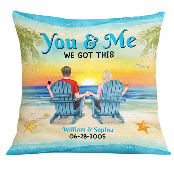 Personalized Couple Beach Pillow JL225 30O31 Sale