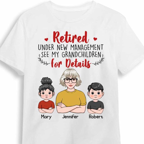 Personalized Grandma Retired T Shirt JN171 32O34 For Cheap