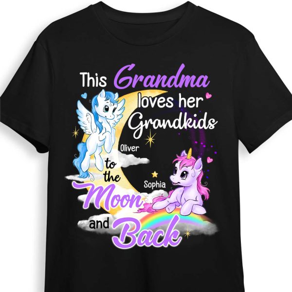 Personalized This Grandma Loves Her Grandkids To The Moon And Back Shirt - Hoodie - Sweatshirt 22702 Cheap