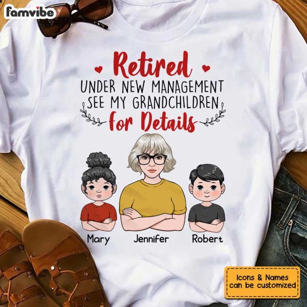 Personalized Grandma Retired T Shirt JN171 32O34 For Cheap - Image 2