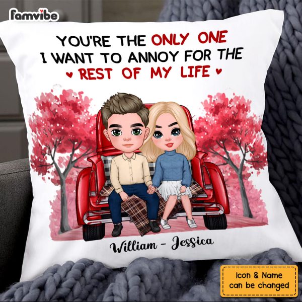 Personalized You re The Only One I Want To Annoy Red Car Couple Pillow 22558 Online now - Image 5