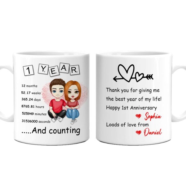 Personalized 1st Anniversary Mug JL141 32O53 Discount