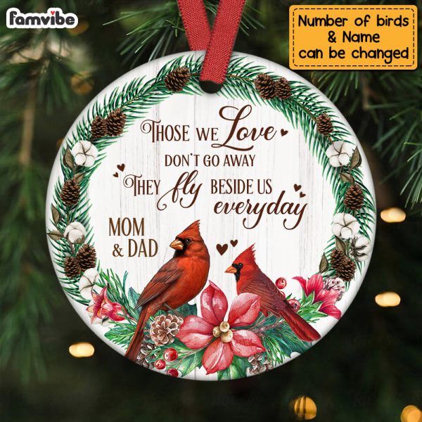Personalized Cardinal Memo Those We Love Circle Ornament OB261 23O69 on Sale - Image 4