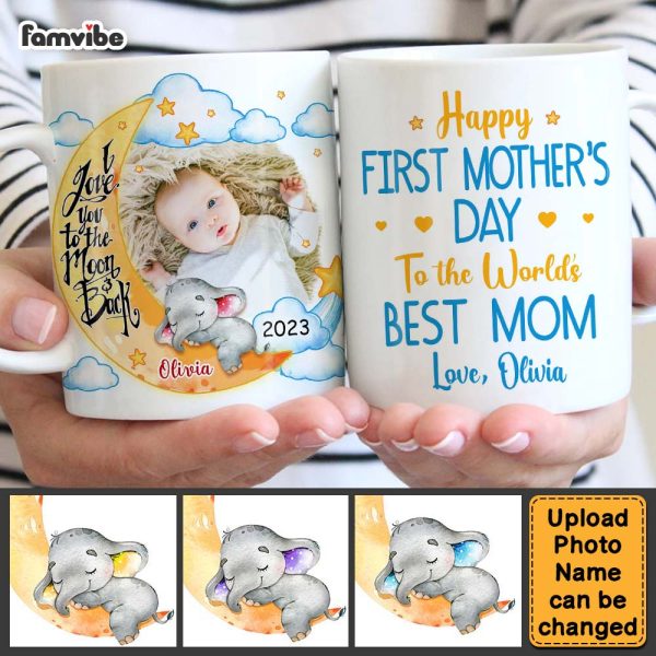 Personalized First Mother s Day Elephant Photo Mug 23936 Online Sale - Image 5