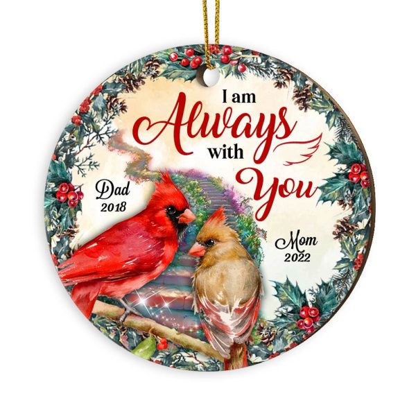 Personalized Memo Cardinal We Are Always With You Circle Ornament NB162 32O28 Online now