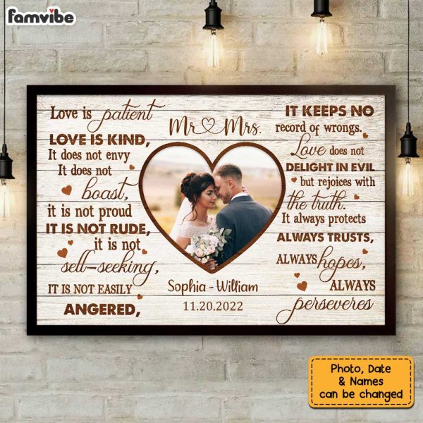Personalized Wedding Photo Mr & Mrs Poster JL226 32O34 Online - Image 2